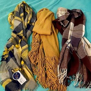 3 scarfs, from target and buckle